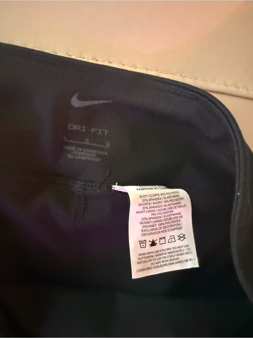 Nike Black Pleated Athletic Skort with Swoosh - Picture 3 of 5